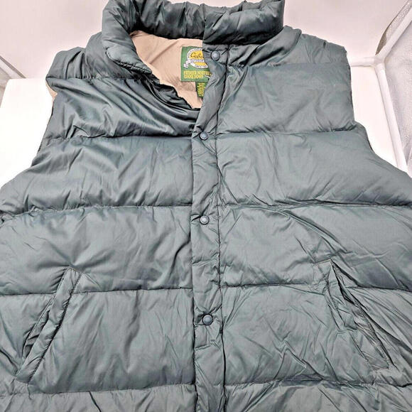 Cabela's Vest Men 2XL Tall Green Premier Northern Goose Down Puffer Jacket  (87) - Picture 3 of 8